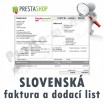 Module for PrestaShop - [Module] Slovak invoices and delivery notes - Presta-module 1.5.x, 1.6.x